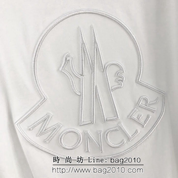 MONCLER蒙口 19ss早春新款 大logo刺繡圖案短袖 高密度立體刺繡工藝 簡約百搭款 ydi2130